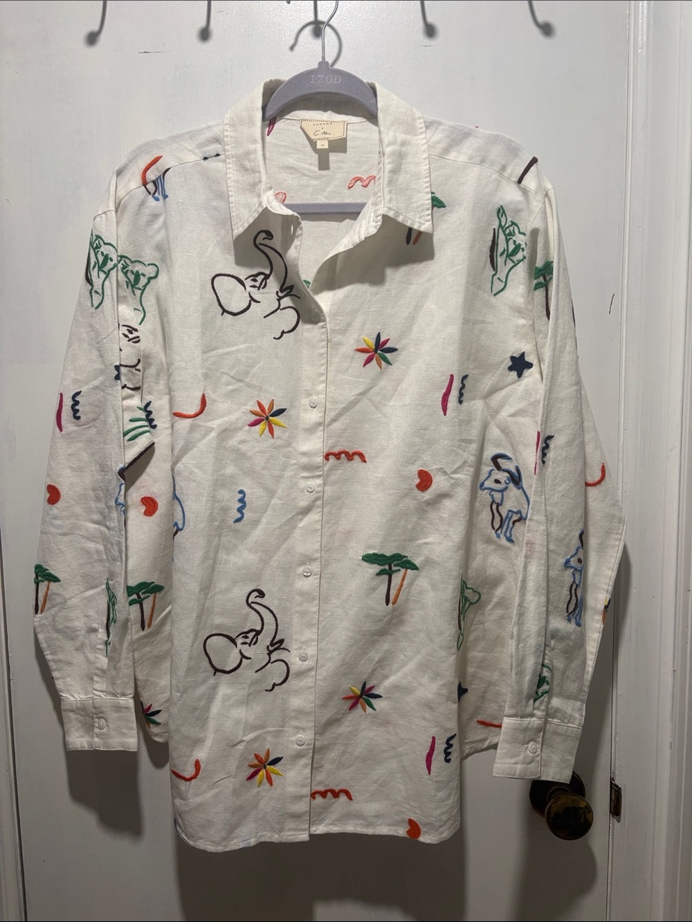 SEZANE x G. KERO Marzia embroidered button down shirt limited edition - Picture 2 of 6